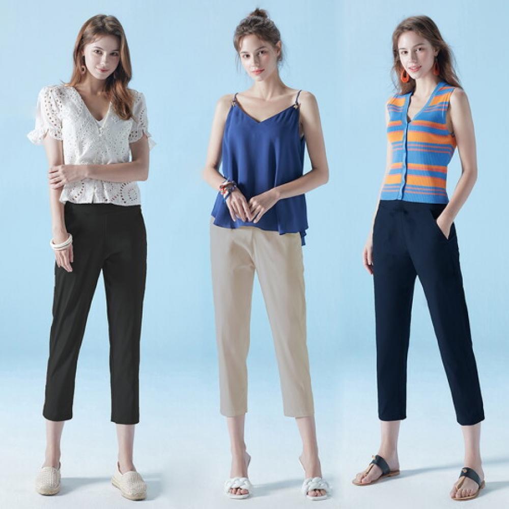 Baiyu Women Nylon Blended 7 Part Pants 3 Piece Set Nw7w