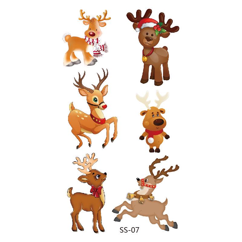Christmas Fun Face Stickers: Children's Cartoon Tattoo Stickers