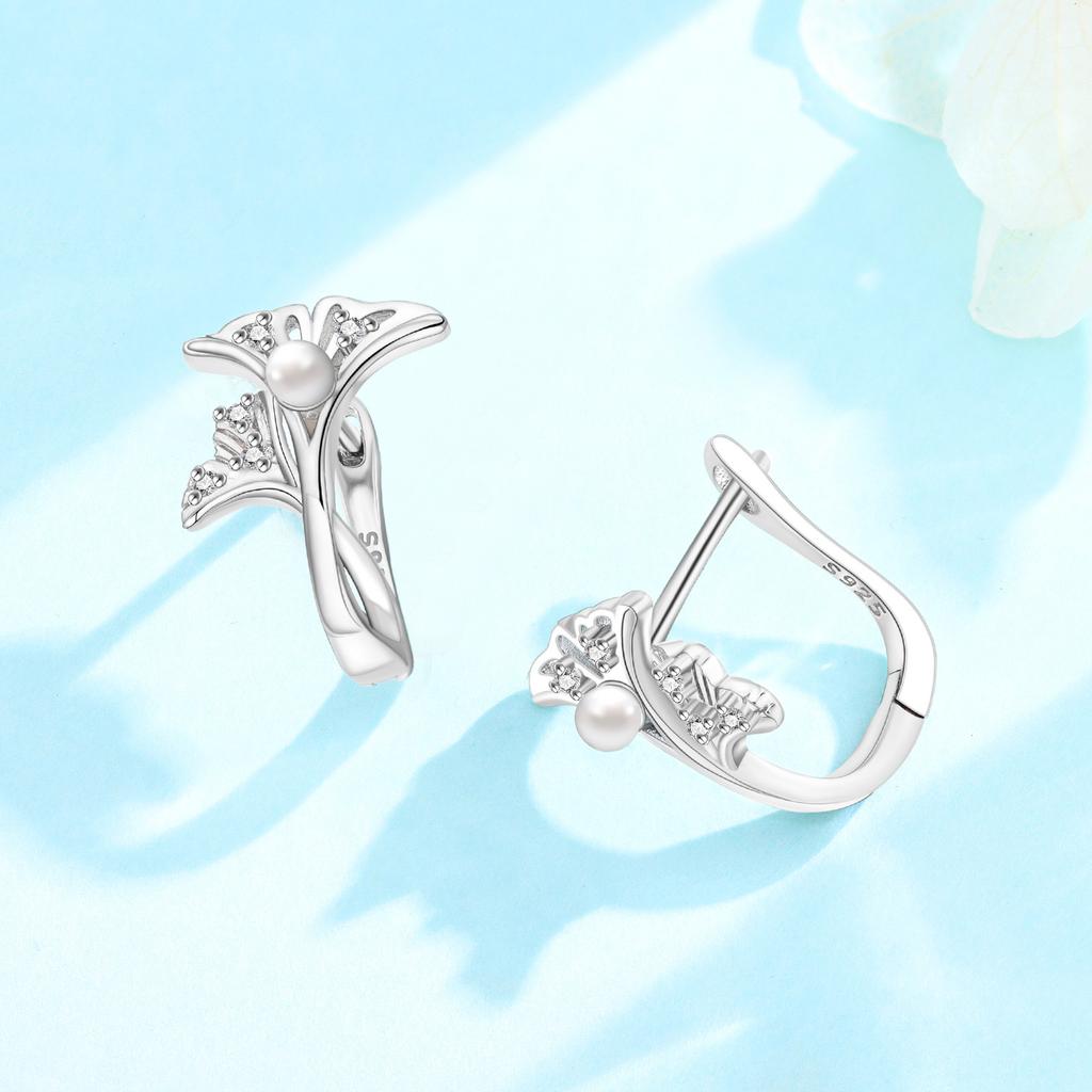 Orstarry S925 Silver Earrings Exquisite Plant Leaves Daisy Flower Earrings For Women Birthday Gift Silver Jewelry