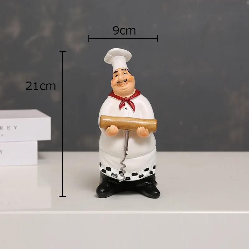 Bearded Chefs Creative Figures Statue Desk Decoration Professional Chef Character Resin Sculpture Ornaments Modern Home Decor