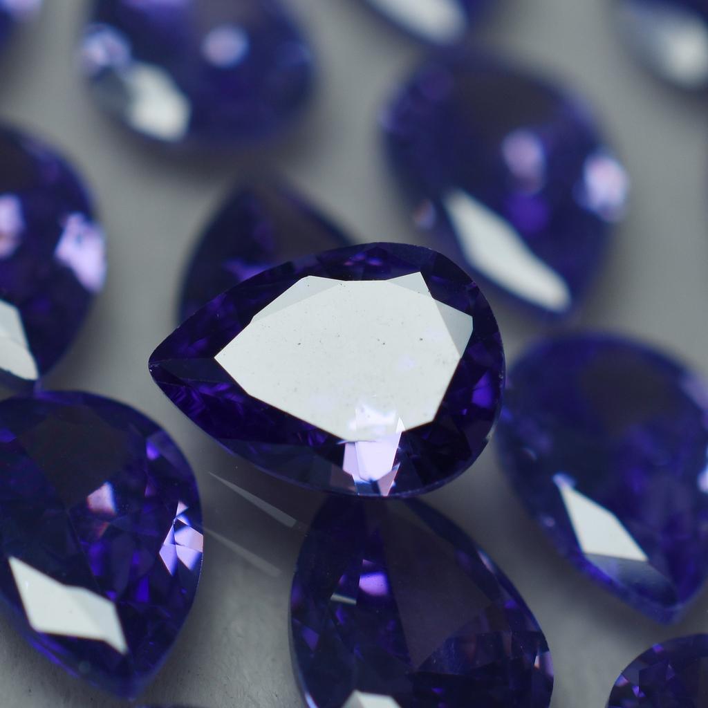 Purple Pear Cut 15 Pcs Natural Real Sapphire CERTIFIED Ring Size Loose Gemstone H-14