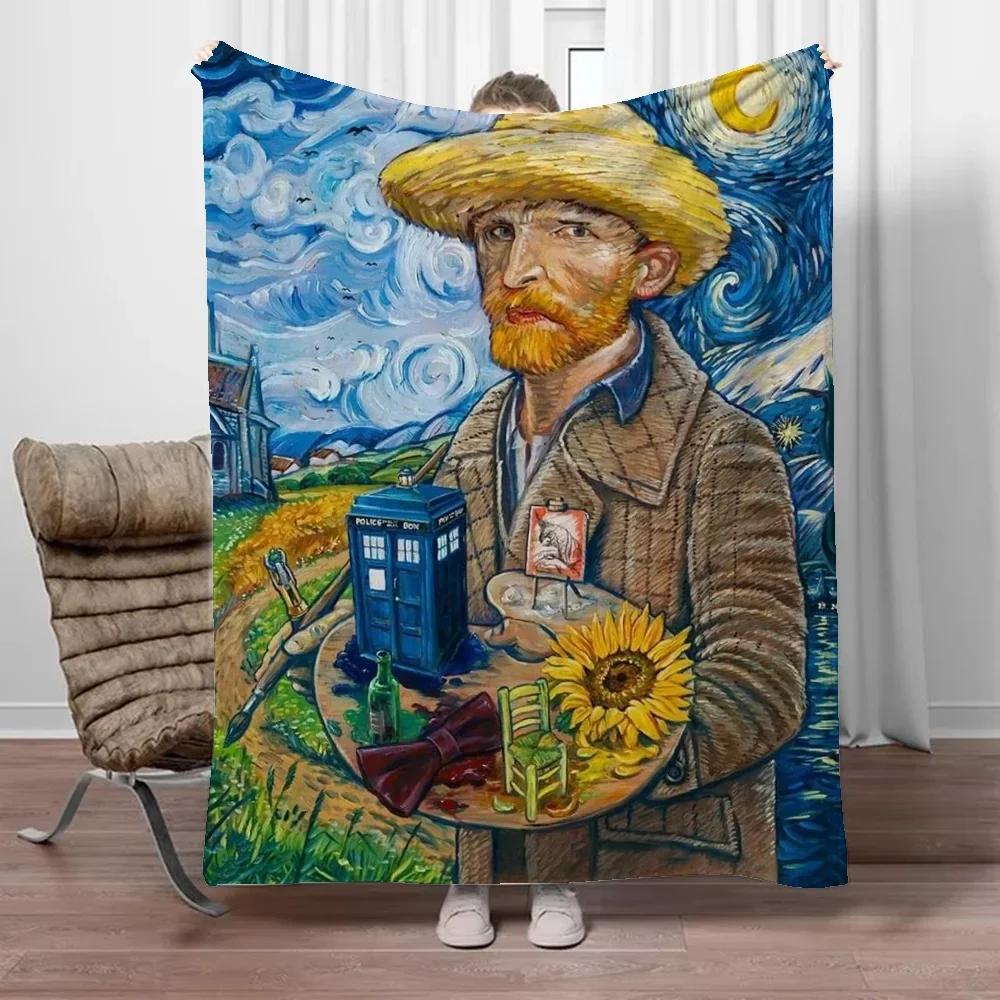 Van Gogh Boho Überwurfdecke für Sofa Luxuriöse Mikrofaser King Size Heimtextilie Perfekt für Bett Couch