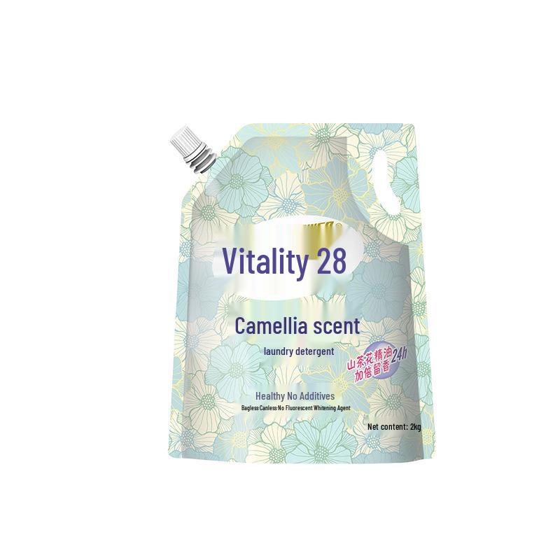 Vigor 28 Camellia Scent Laundry Detergent: Long-lasting Fragrance, Color Protection, Strong Stain Removal