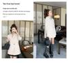Beige Back Slit Small Suit Jacket for Women - Spring 2025 Korean Style Loose Fit Blazer