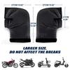 1 Pair PU Motorcycle Handlebar Hand Muffs Waterproof Winter Thickened Warm Handlebar Gloves Riding Gloves for Scooter Motorbike
