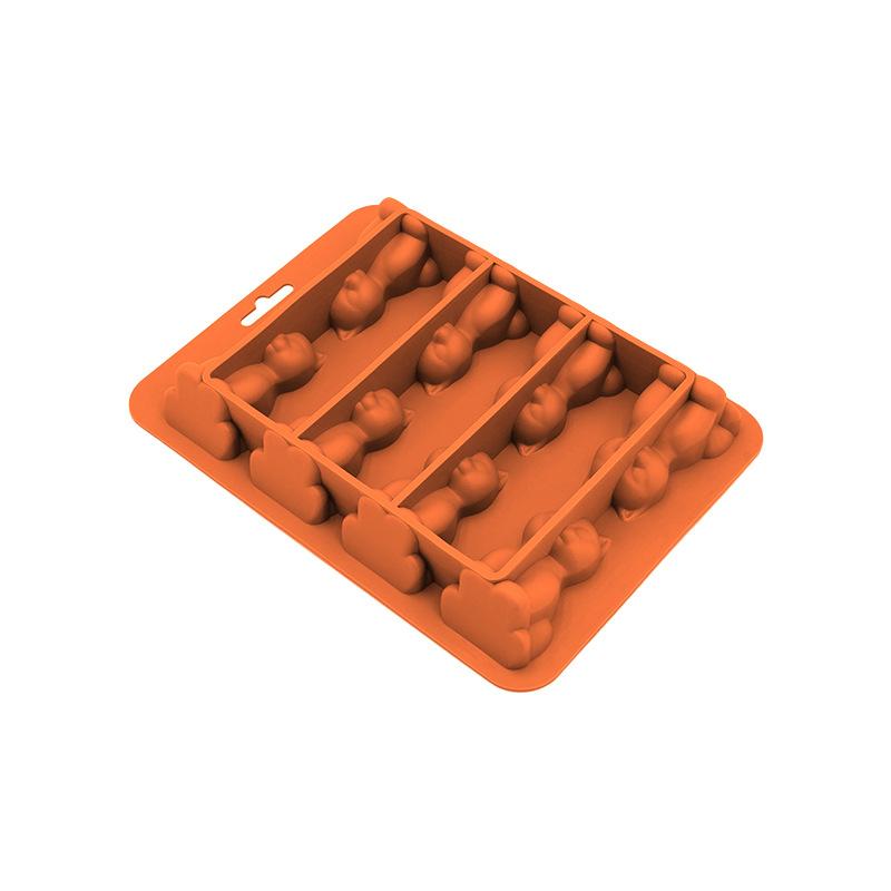 

1pc Silicone Cat Ice Mold Tray Diy Easy Release Flexible Ice Cube Maker for Cocktail Silicone Ice Cube Tray for Whiskey коричневый
