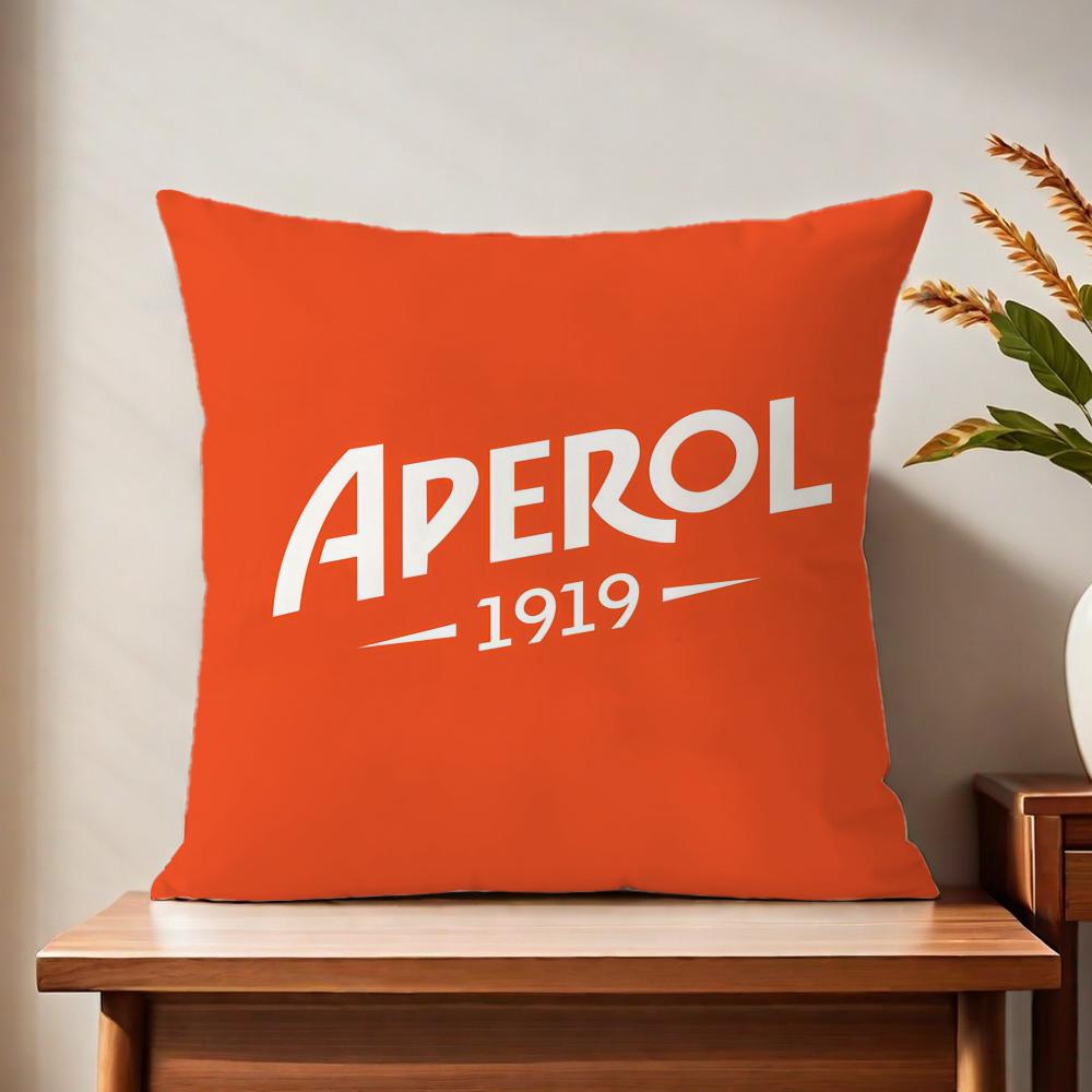 AAperol Logo SSpritzz Cushion Cover For Pillow Printing Sofa Decoration Home Car Room Coffee Shop Office Nordic Simplicity