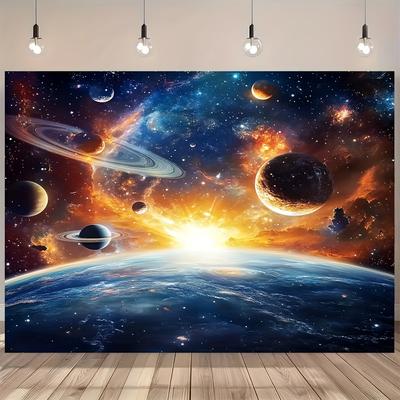 Stunning Space Tapestry with Planets and Nebulae  Perfect for Adding Cosmic Beauty To Any Room Decor Ideal for Home or Office