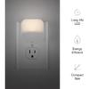 Lights by Night Plug In Night Light Bedroom Decor Apartment Essentials LED Lights Ambient Lighting Dusk to Dawn Sensor Nightlight Bathroom, Square 6