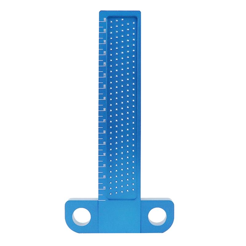 

Scriber T-Type Aluminium Alloy 160mm Hole Positioning Metric Measuring Ruler Scribing Gauge Woodworking Tool Lightweight 1