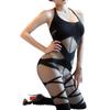Sex underwear sexy large size net suit one-piece transparent hollow hand-torn uniform temptation tight-fitting stockings