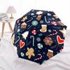 1pc Christmas Cookies Automatic Open/Close Umbrella with One Touch Button,, Windproof Design   Lightweight Portable Umbrella for Women & Men6112