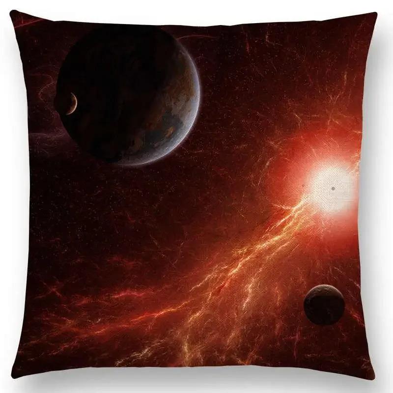 Beautiful Planets Amazing Galaxies Dreamy Stars Brand New Mysterious Universe Vast Outer Space Cushion Cover Sofa Pillow Cover