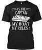 Pontoon Captain My Boat Rules Boating Im The TTshirt Made In USA S To 5XL