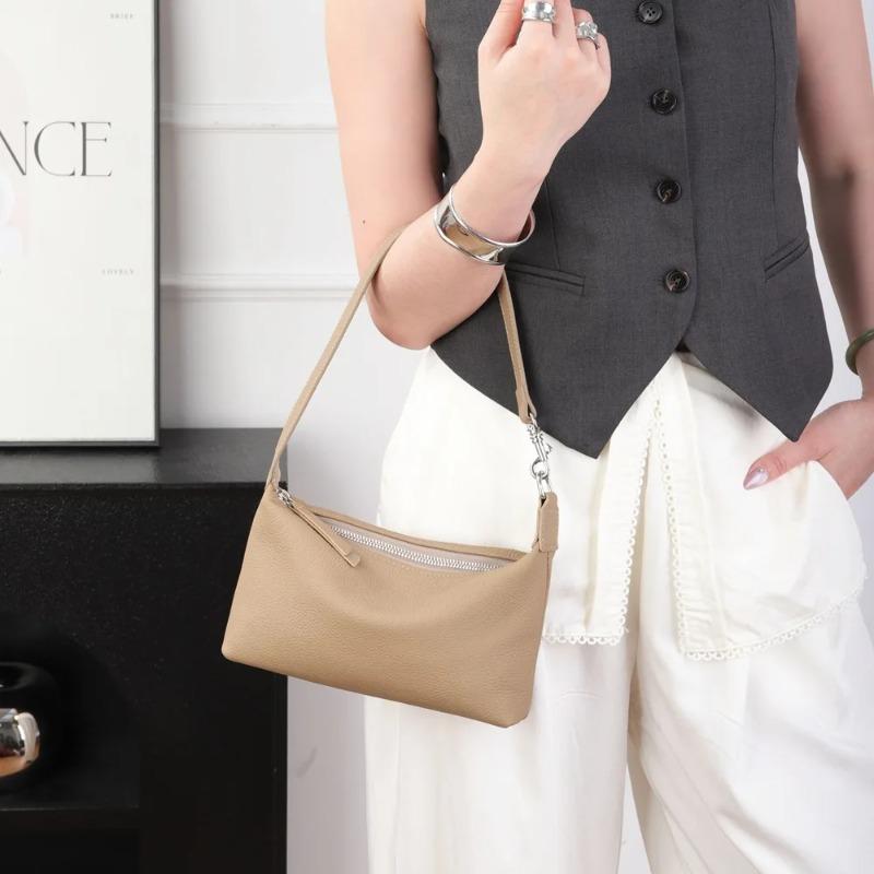 Ladies' 2026 New TOGO Top-Grain Leather Women's Shoulder Bag Fashi Minimalist Versatile Crossbody & Armpit Bag