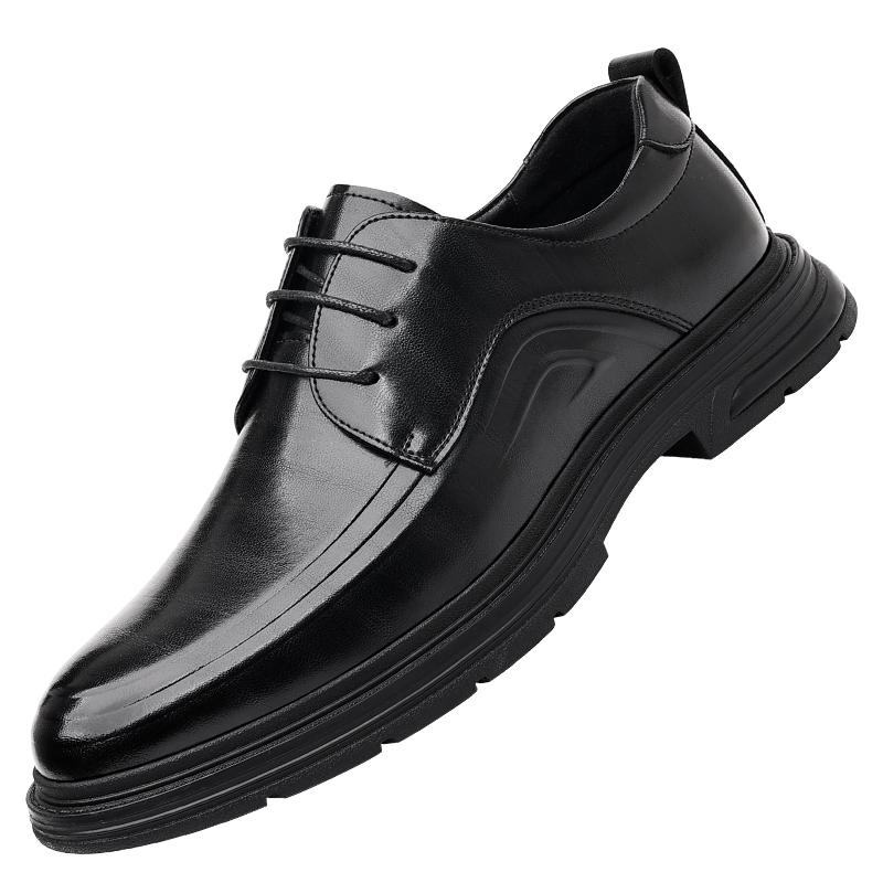 

Высококачественная повседневная мужская кожаная обувь Минималистичный удобный и роскошный стиль Формальная деловая и офисная обувь Четыре сезона 44 чёрный