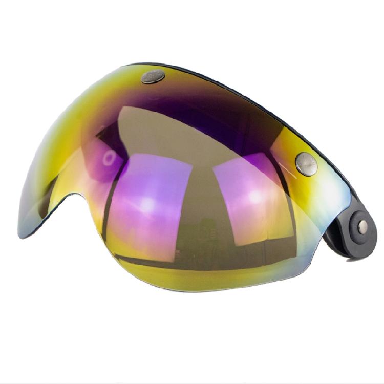 Universal 3-Snap Motorbike Helmet Visor Front Flip Up Wind Shield Len Sunglasses