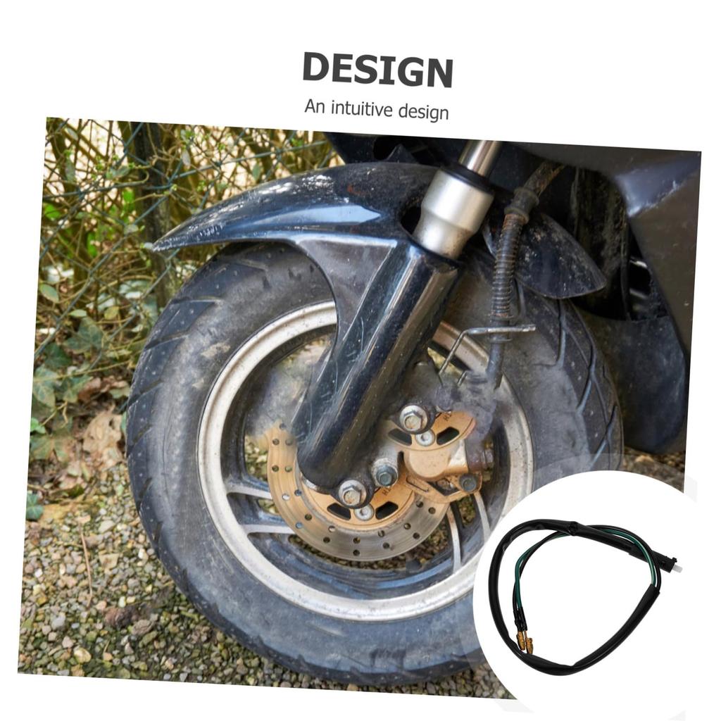 MUELODSIC Brake Switch Wire Brake Light Switch Motorcycle Function Key Rear Harness Modify Stop Replacement Lead Motorcycle Accessories Black Aluminum