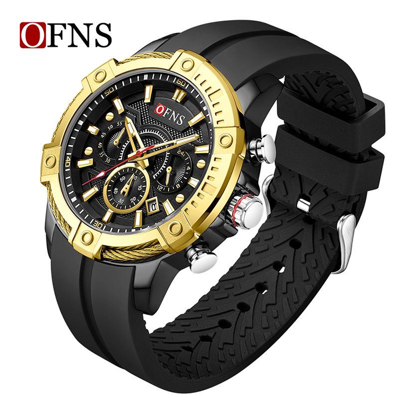 Oufanni Men s Waterproof Luminous Multifunction Quartz Chronograph Watch with Calendar
