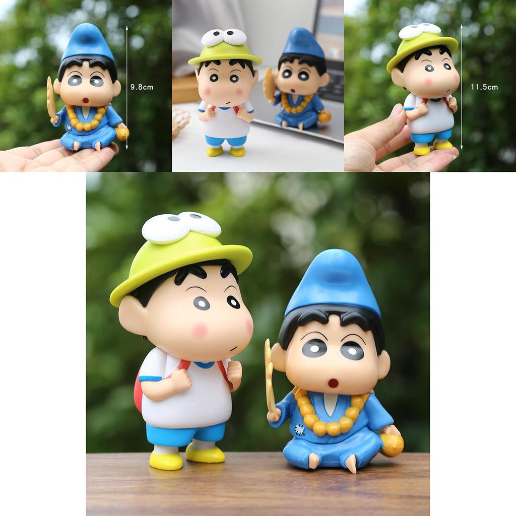 Crayon Shinchan Frog School Pvc Statue Desk Ornament Gift For Fans Special Characters Included