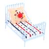 1Set 1:12 puppenhaus Miniatur Eisen Europäischen Bett Mit Matratze Bär Kissen Möbel Schlafzimmer Dekor Spielzeug Puppe Haus Zubehör