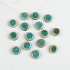 Flower glaze blue ceramic beads loose beads handmade DIY necklace accessories material beads