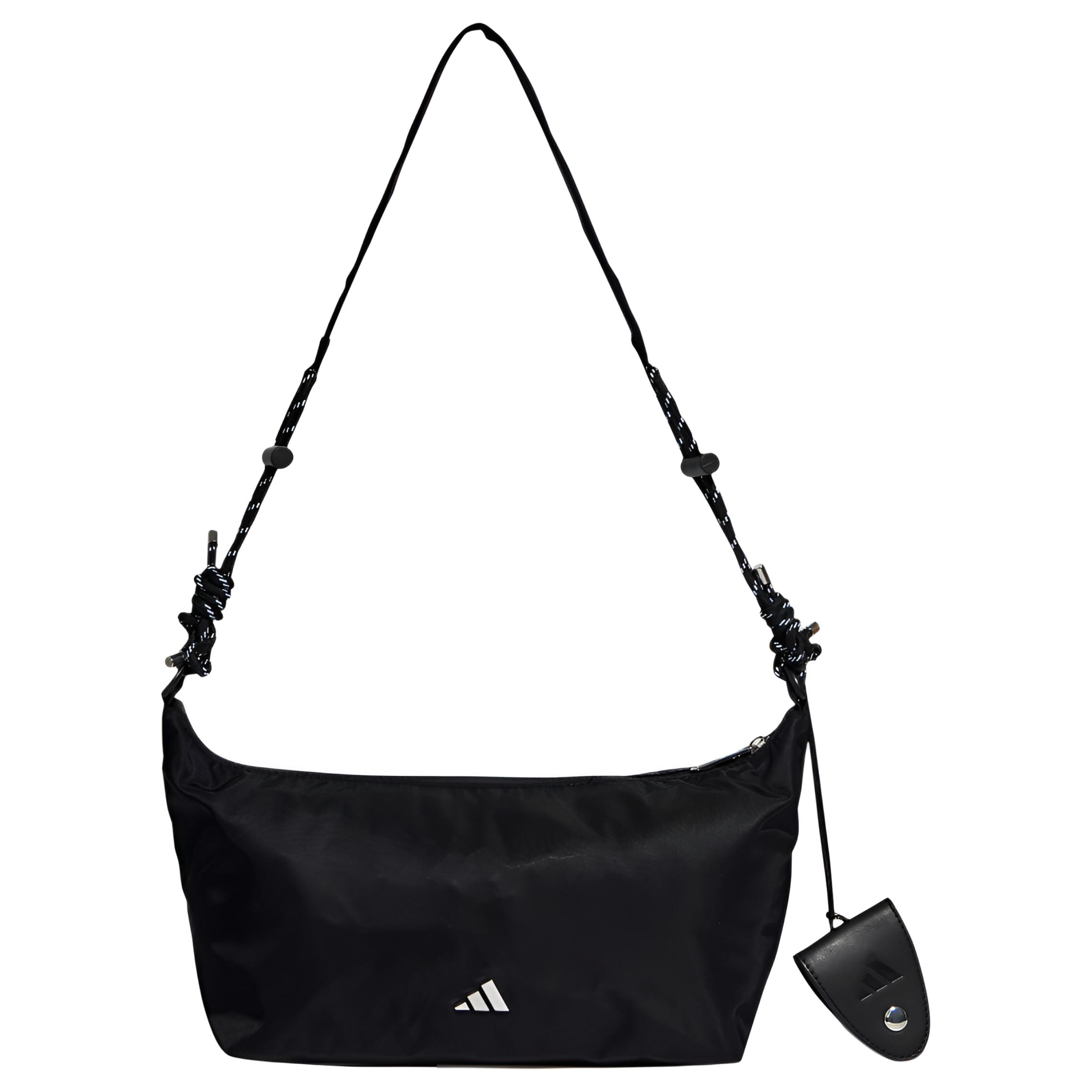 Adidas 5L Sportswear Iconic Sports Logo Satin Crossbody Bag Medium Women bags Black KX9625 Black