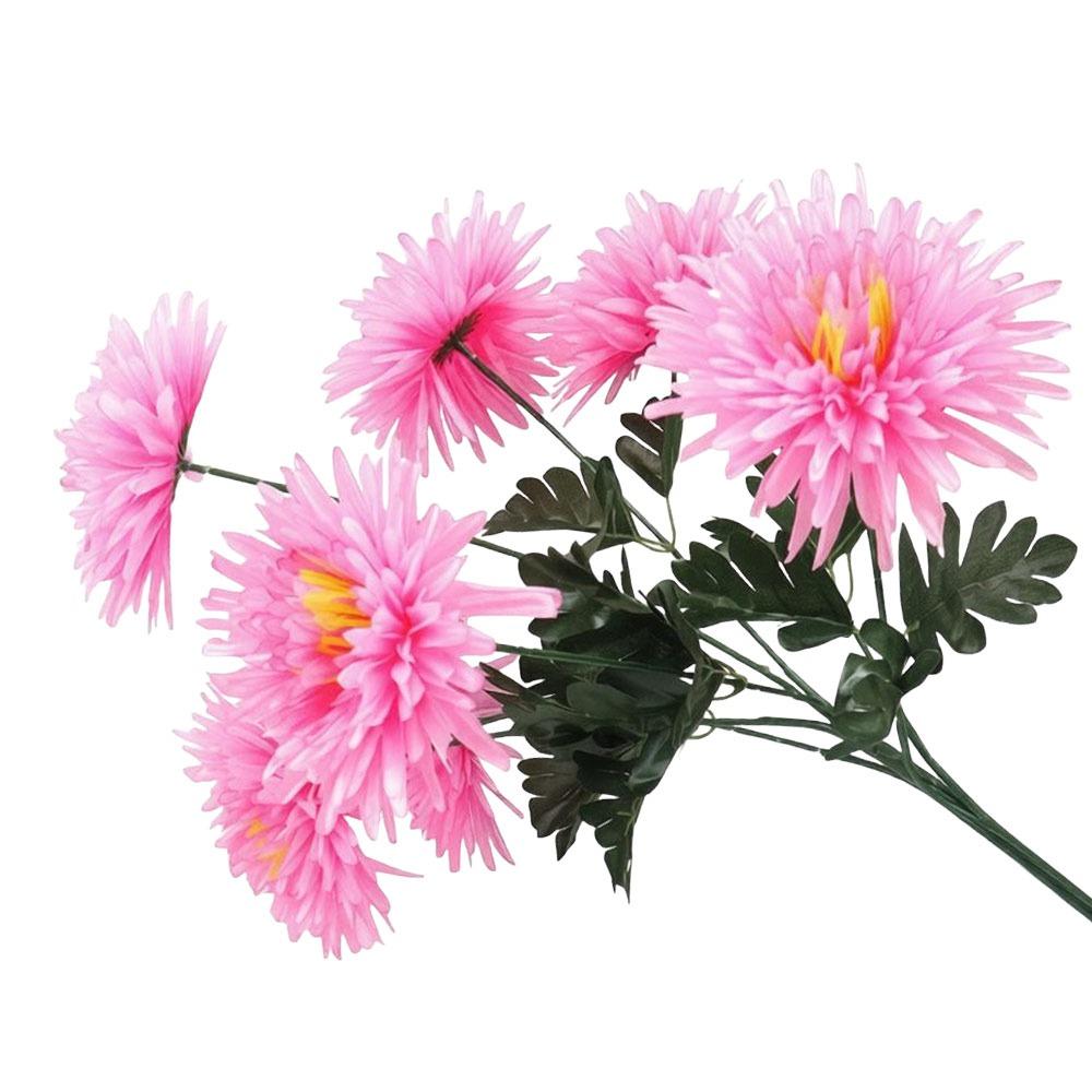 7Head Artificial Flower Silk Flowers Bouquet Fashion Fake Flowers Home Decoration розовый