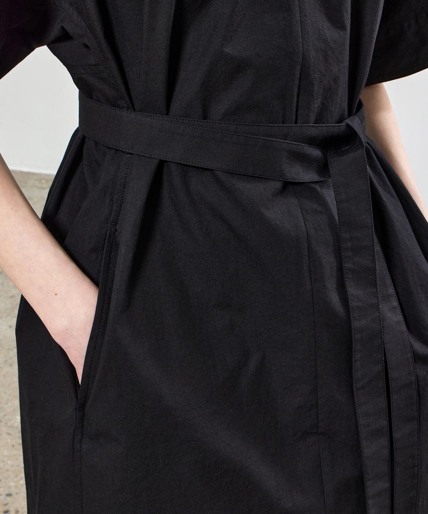 NOTIA Dolman Sleeve V Neck One-Piece - Black