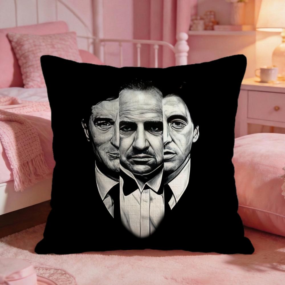 The GGodfather Movie Cushion Cover Premium Comfort Reversible Pillow Cove Two In One Design For Any Room  Car Interior