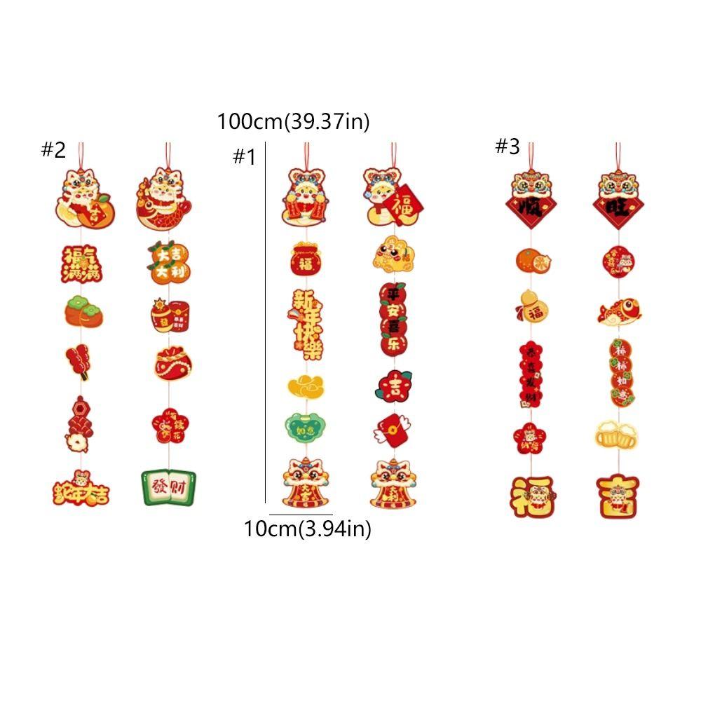 2pcs Zodiac Snake Chinese New Year Wall Hanging Fu Character Hanging Ornament  Bedroom Decoration
