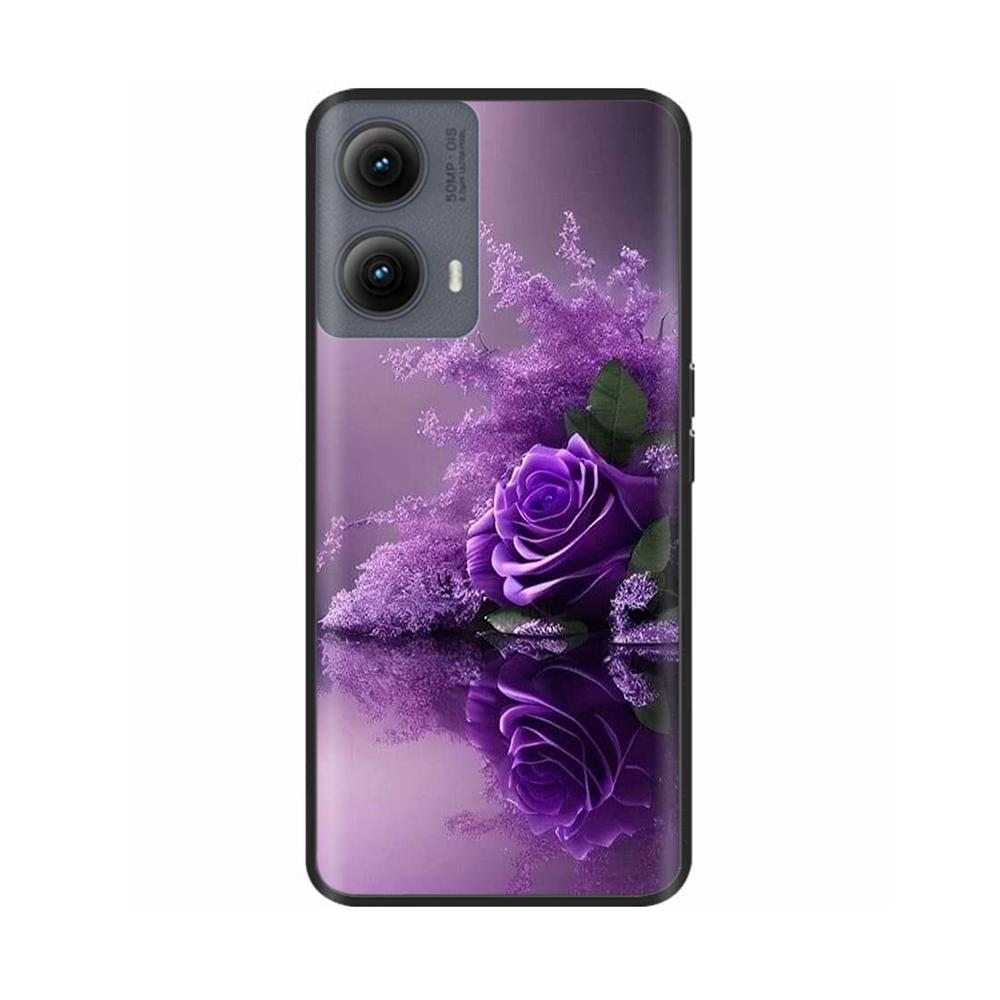 Silicone Casing For Motorola Edge 2024 Case Lovely Cartoon Soft TPU Black Cover For Moto Edge 2024 6.6" Shockproof Fundas Capa