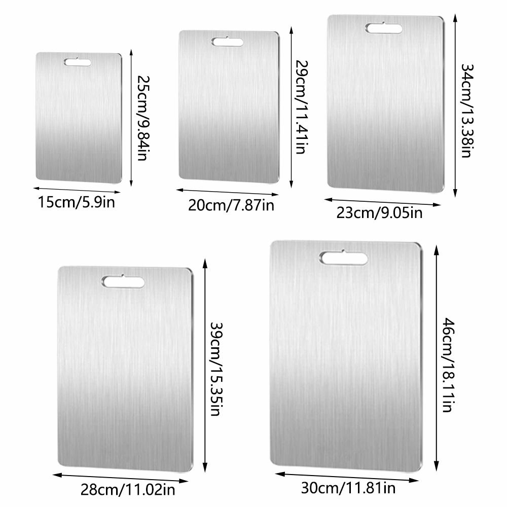 Double Thick Titanium Cutting Boards Stainless Steel For Home Kitchen Cooking Board Meat Fruits Vegetables Bread Outdoor Camping