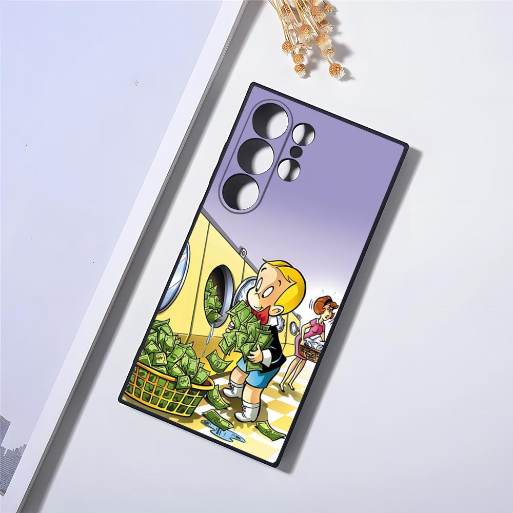 Cartoon Richie Rich Phone Case For Samsung S24 Ultra S23 Fe S22 S20 S21 Plus Galaxy A54 A34 A24 A53 Note 20 Cover