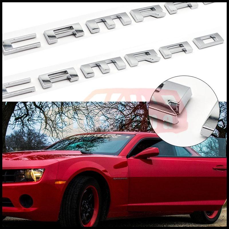 Pair Side Fender Door Emblem For Camaro 2010-2015 Letter Passenger Driver Badges