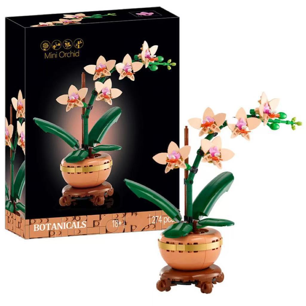 Plastik Lotusblume Puzzle-Set Mit Über Blöcken Für DIY Mädchen Und Jungen