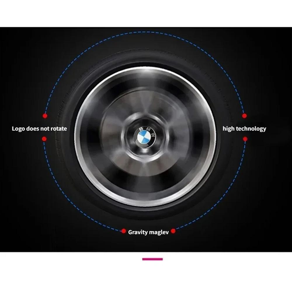 pp-4Pcs mini BMW Floating Wheel Center Caps 68mm Magnetic Levitation Hub Caps Auto replacement Accessory 1/3/5/7 X1 X3 X5 X6