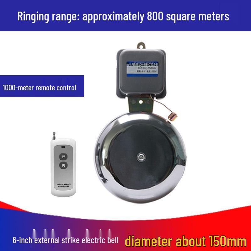 Sparkless Indoor/Outdoor Remote-Controlled Timed Electric Bell