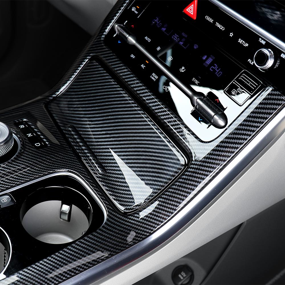 For KIA Carnival KA4 2026-2026 Car Tuning Carbon Fiber Center Console Trim Cover Interior Accessories LHD