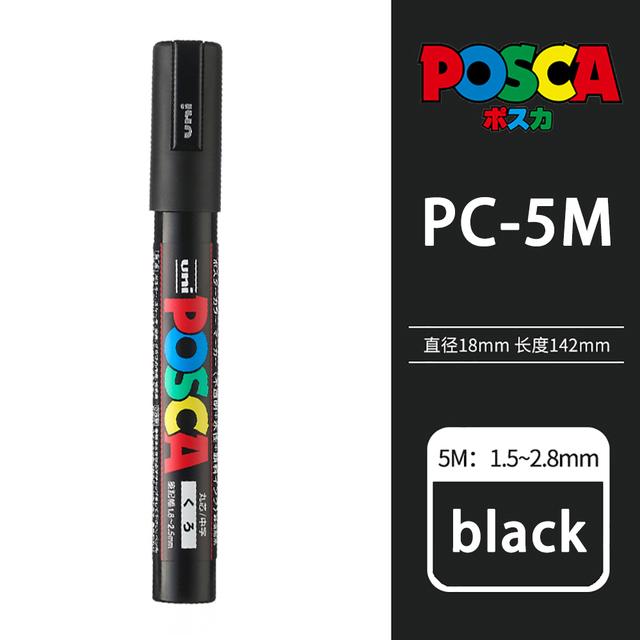 Uni POSCA Marker Farbstift, 39 Farben PC-5M/44 PC-3M/36 PC-1M, Acryl Steinmalerei Zeichnen Graffitti Marker Kunstbedarf