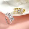 Smyoue 10 Gems Full Moissanite Rings for Women Sparkling Flawless Lab Created Diamond Wedding Band S925 Silver Jewelry