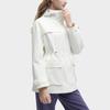 FILA X The Met Collaboration Solid Color Hooded Casual Jacket Women jackets Ceramic-White F11W348913R-IV