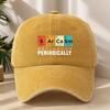 PERIODICALLY Personalized Slogan Printed Baseball Cap Classic Washed Old Retro Peaked Cap Soft Top Comfortable Adjustable Sun Visor