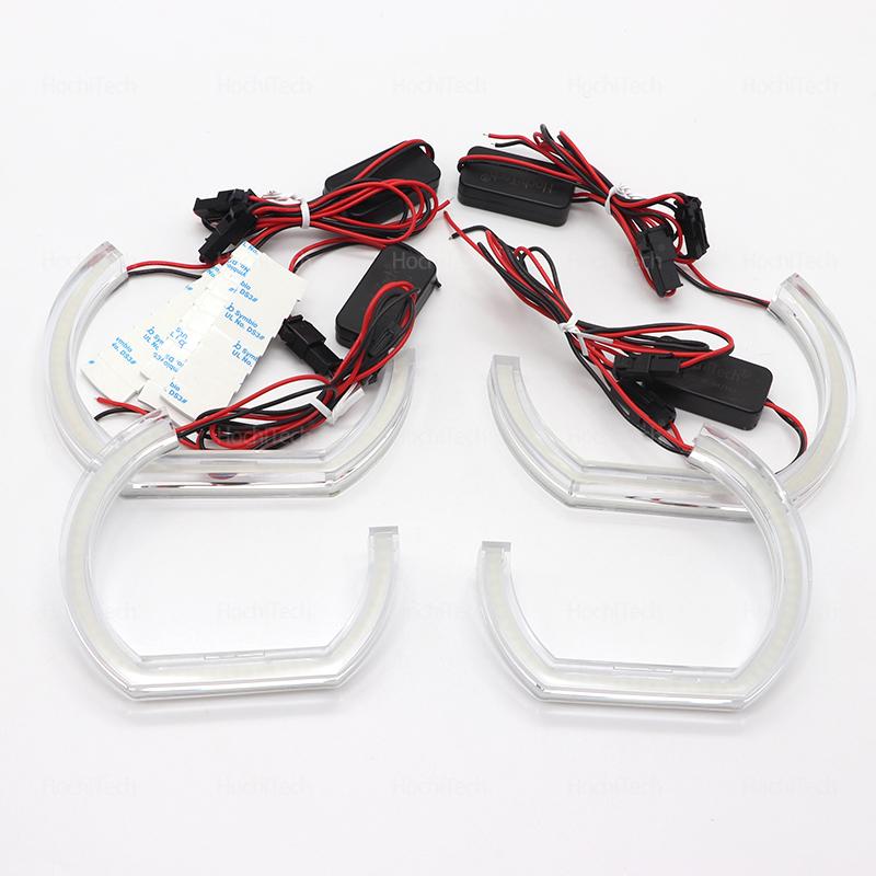 For BMW 5 Series F10 F11 M5 2010-2017 Lemon Yellow Color Rings DTM U Style Light LED Angel Eyes Kit CS CSL Style Car Accessories