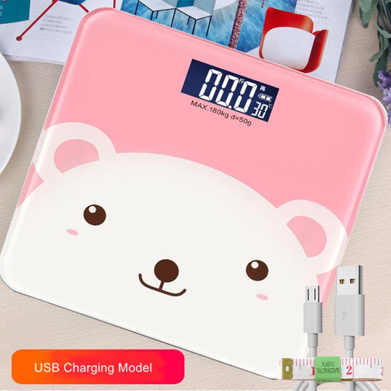 Accuracy Electronic Human Weight Scale Usb Charging Bathroom Square Digital Electronic Scale Precision Body Weight Mini Balance