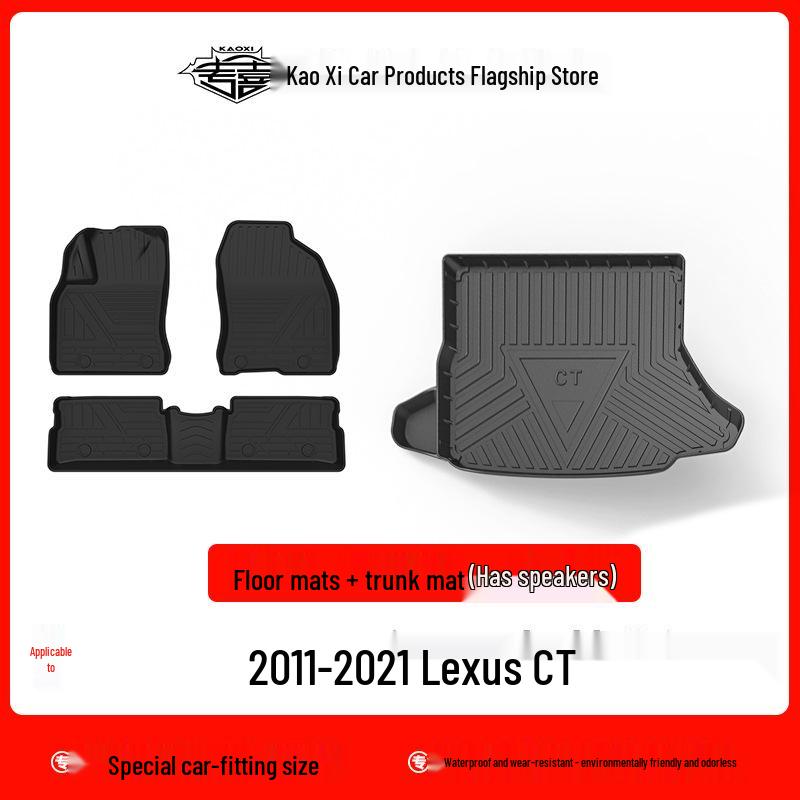 Eco-Friendly TPE Floor Mats and Trunk Mat for 2011-2021 Lexus CT