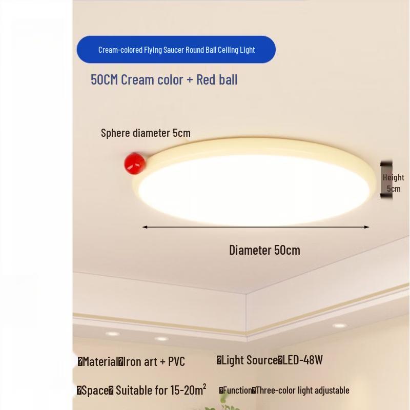 Dream Bubble Modern Cream Style Eye-Care LED Ceiling Light