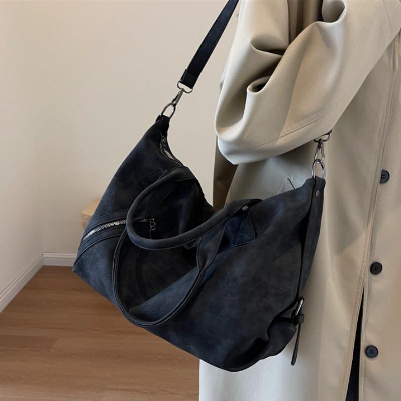 Retro Women's Leather Handbag Large Capacity Travel Crossbody Bag Vintage Shoulder Bag for Daily for Daily Commute Work Shopping and Weekend Outings