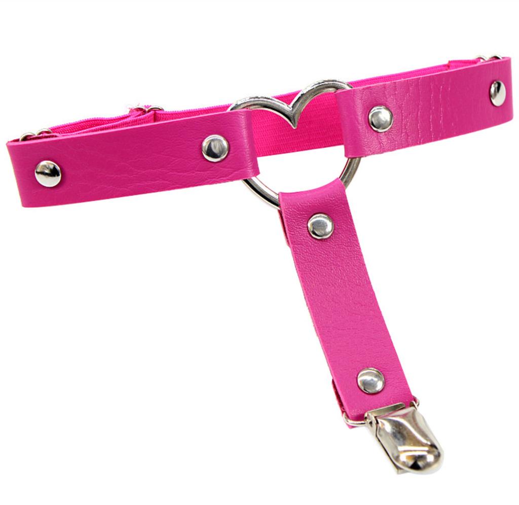 Heart-shaped Leather Leg Warmers