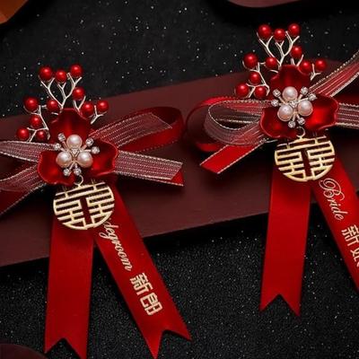 Family Wedding Corsage Set: Boutonnieres for Groom, Father, Mother & VIP